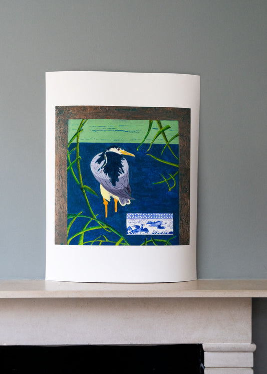 Heron, Limited Edition Giclée Prints