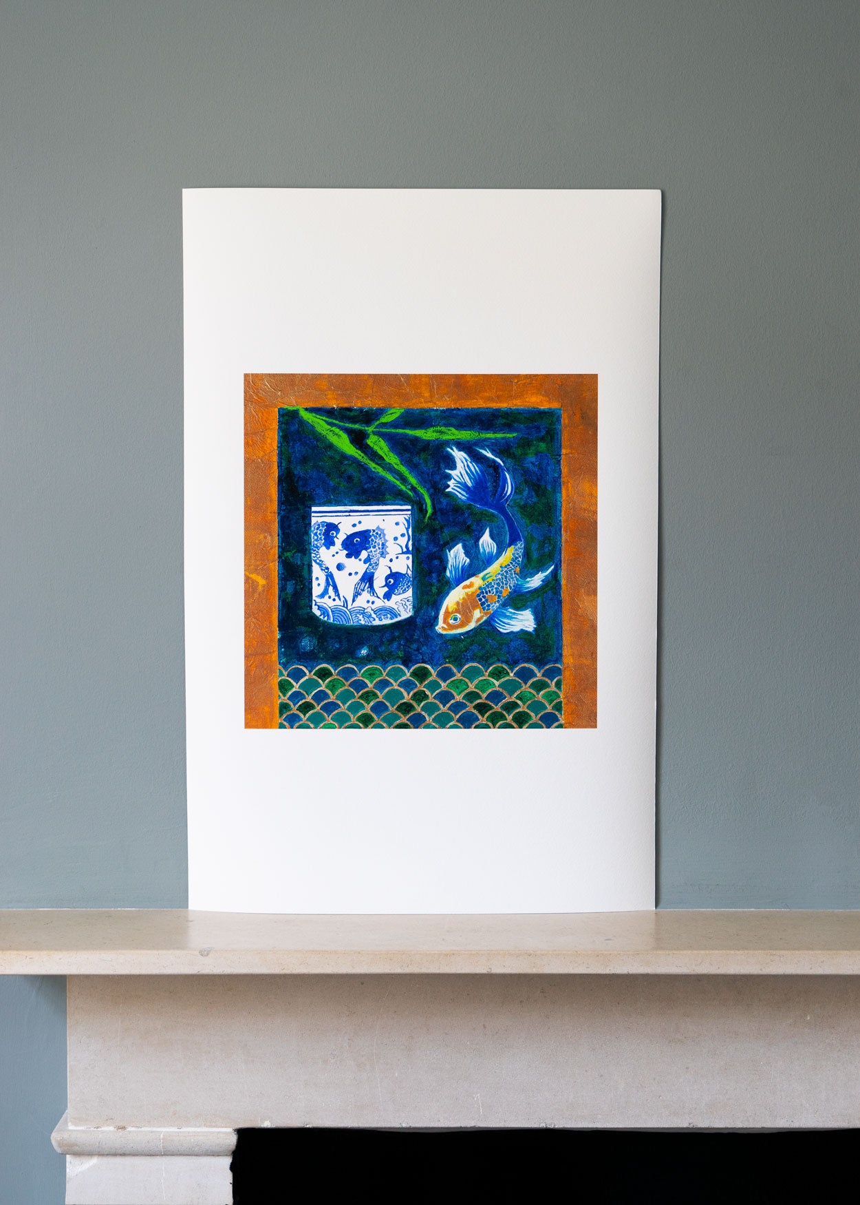 Four Koi Carp, Limited Edition Giclée Prints