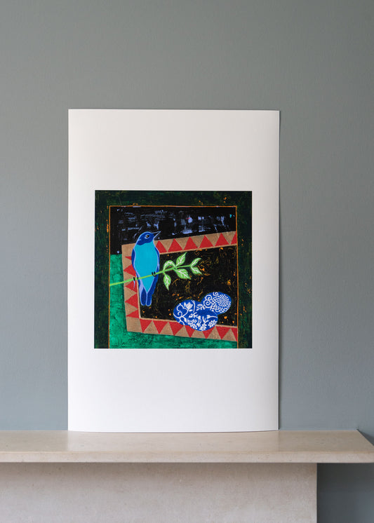 Small Blue Bird, Limited Edition Giclée Prints